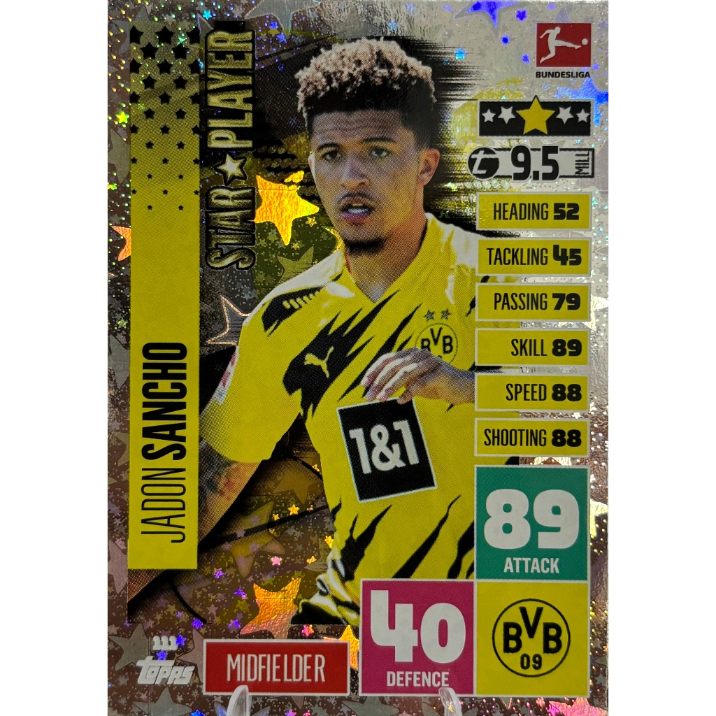 Thẻ bóng đá Topps Jadon Sancho bundesliga