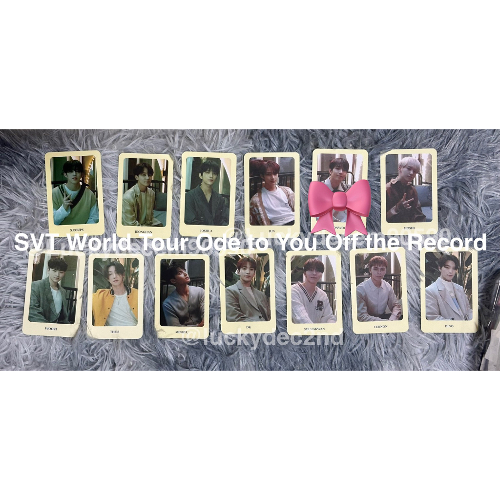 SEVENTEEN Ode to You-Off the Record Photocards World Tour