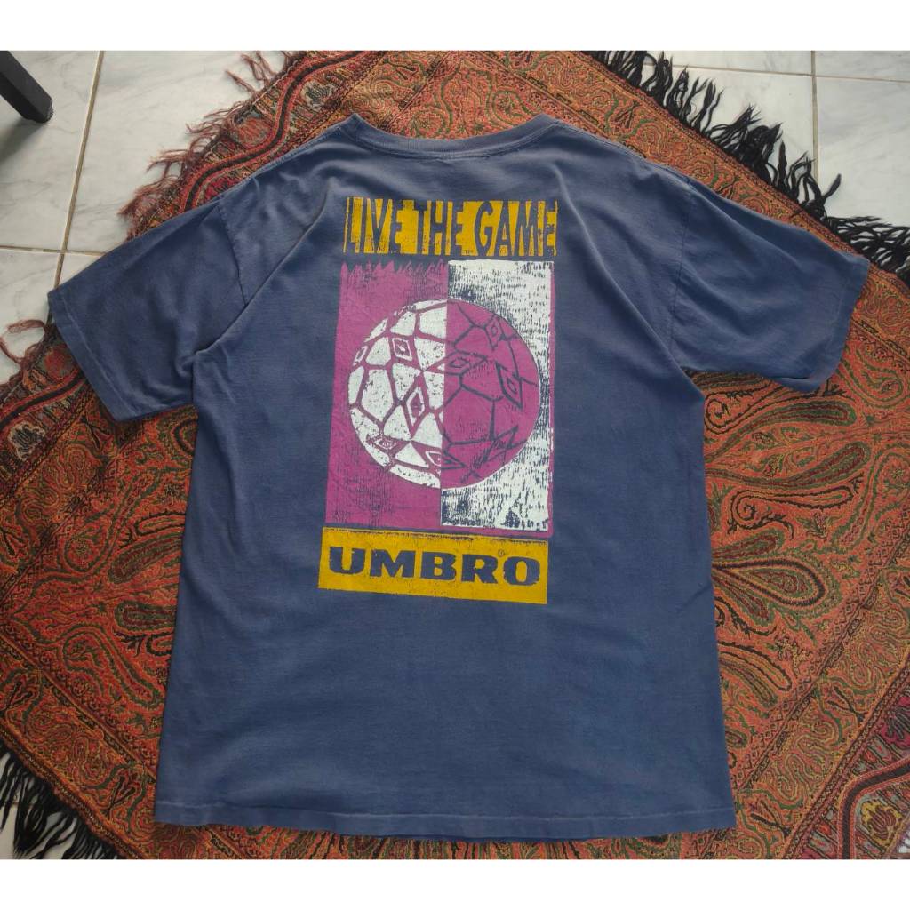 ❈ ้ ◕ UMBRO "Live The Game" Vintage Sản xuất tại Mỹ