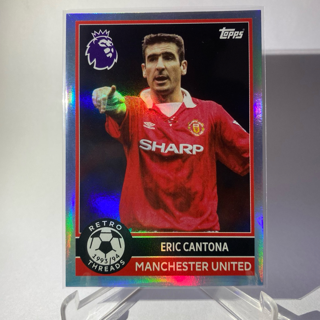 Thẻ Bóng Đá Cho Bộ Sưu Tập ERIC CANTONA MANCHESTER UNITED RETRO THREADS 1993 / 94 TOPPS 2025