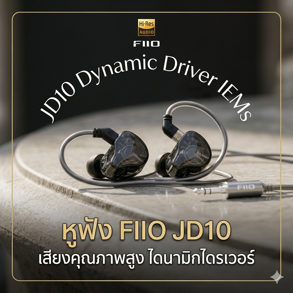 Tai nghe FiiO JD10 IEMs Trình điều khiển năng động Đầu giắc cắm 3,5 mm Micrô tích hợp để chơi trò ch