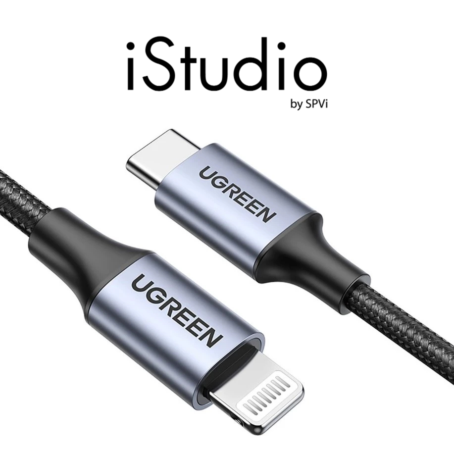 CÁP sạc UGREEN US304 60759 LIGHTNING TO USB-C 2.0 1M (ALU GRAY NYLON)