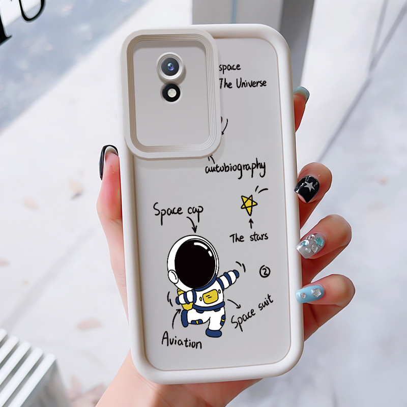 Ốp Lưng Cho VIVO Y02 Y02A Y02s Y02T Space Man Điện Thoại Silicon Chống Sốc