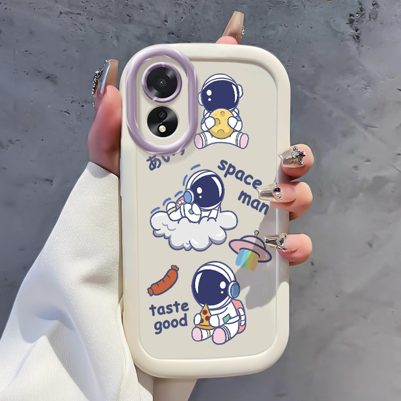 Ốp Lưng Cho OPPO A18 A38 Chống Sốc Space Man Điện Thoại