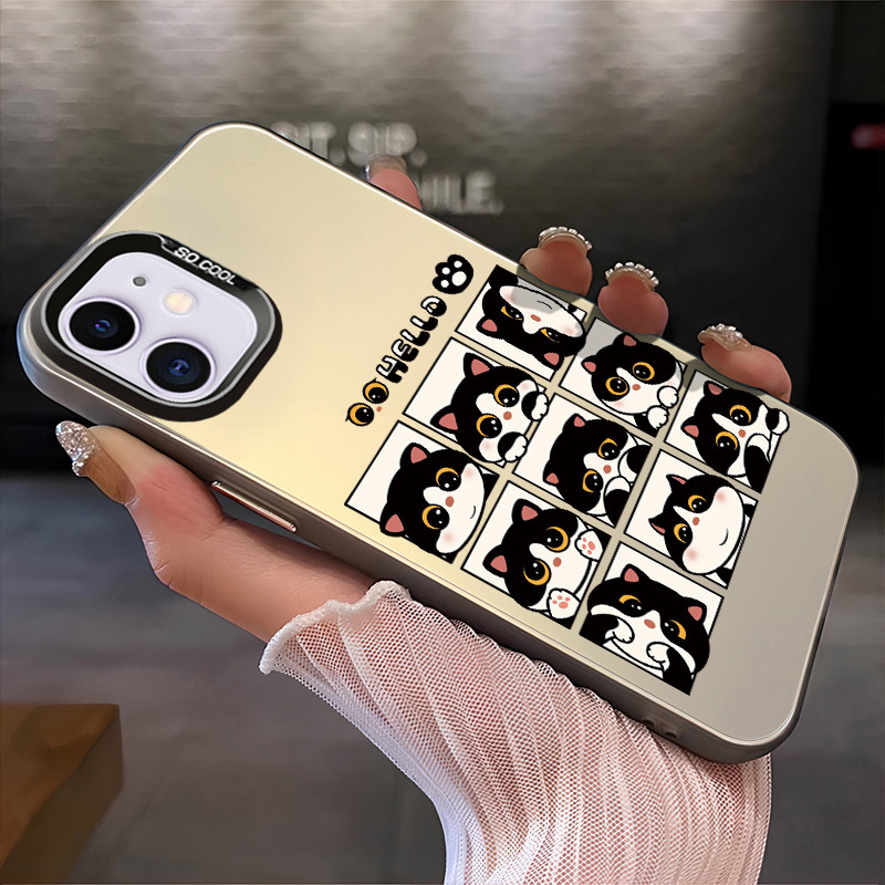 Ốp Lưng Cho iPhone 11 Pro Max 12 Penguin Cat Điện Thoại Vỏ Cứng Chống Sốc