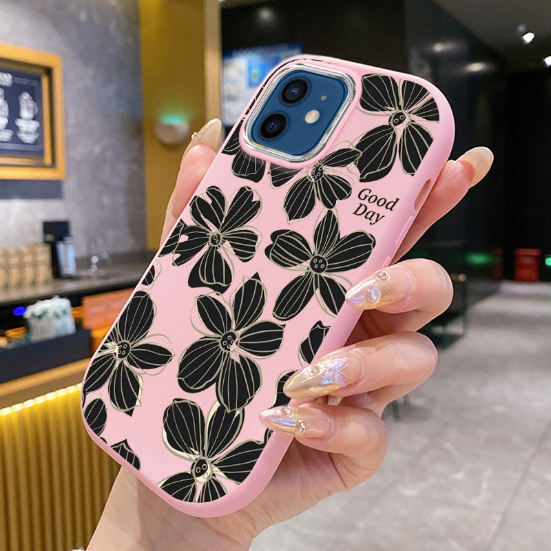 Ốp lưng cho iPhone 14 14 Plus 14 Pro Max 13 12 Điện thoại hoa tròn và béo