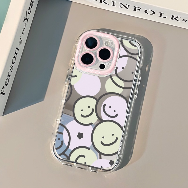 Ốp Lưng Cho iPhone X Xs Max Xr 7 Plus 8 Se 2020 11 Pro Gương Dễ Thương Emoji Điện Thoại