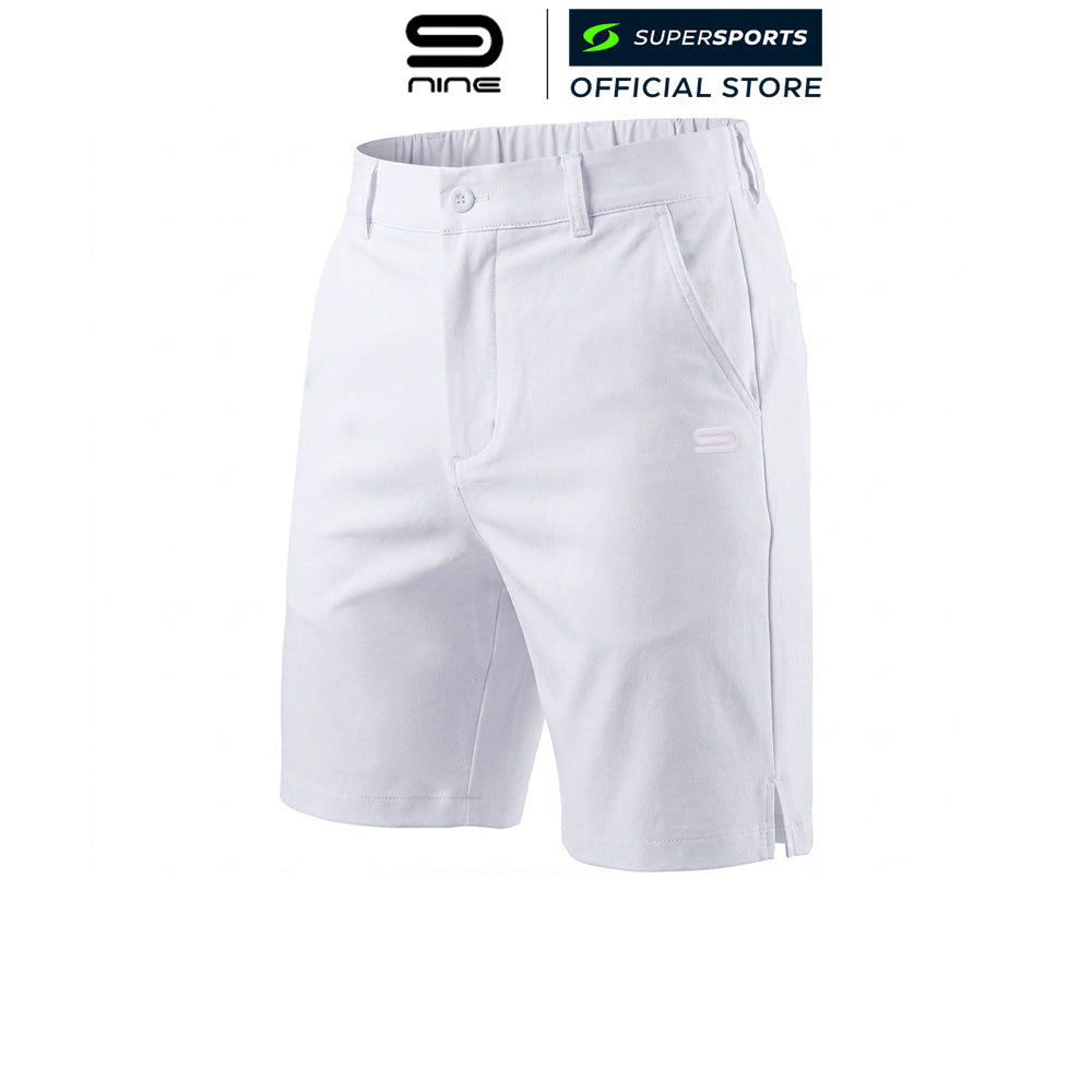 Quần short chơi gôn trẻ em màu trắng 9NINE