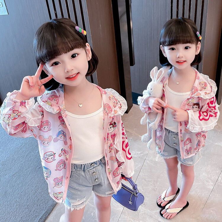 ~ Áo Khoác Ren Mỏng Chống Nắng Phong Cách Mới 2023 Cho Bé Gái
