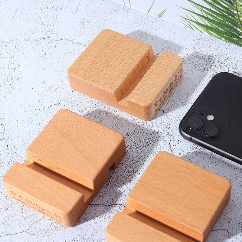 Giá Đỡ Điện Thoại / Máy Tính Bảng Bằng Gỗ Trơn Để Bàn Tiện Dụng Cho Người Lười / Xem TV / Điện Thoại