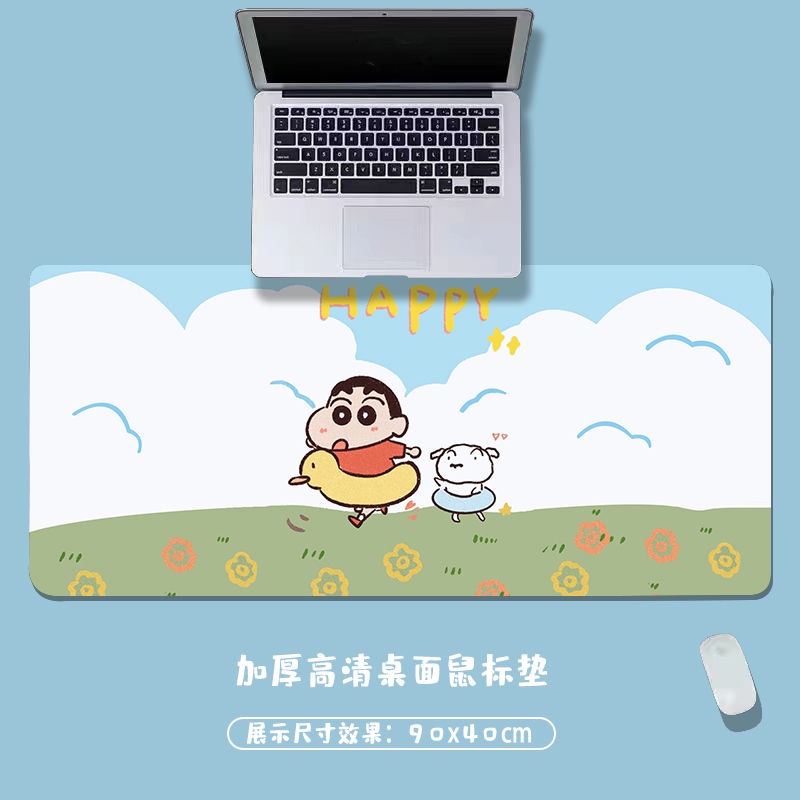 Tấm Lót Chuột Và Bàn Phím Cỡ Lớn Dày Dặn In Hoạt Hình Cậu Bé Bút Chì Shin-Chan Dễ Thương