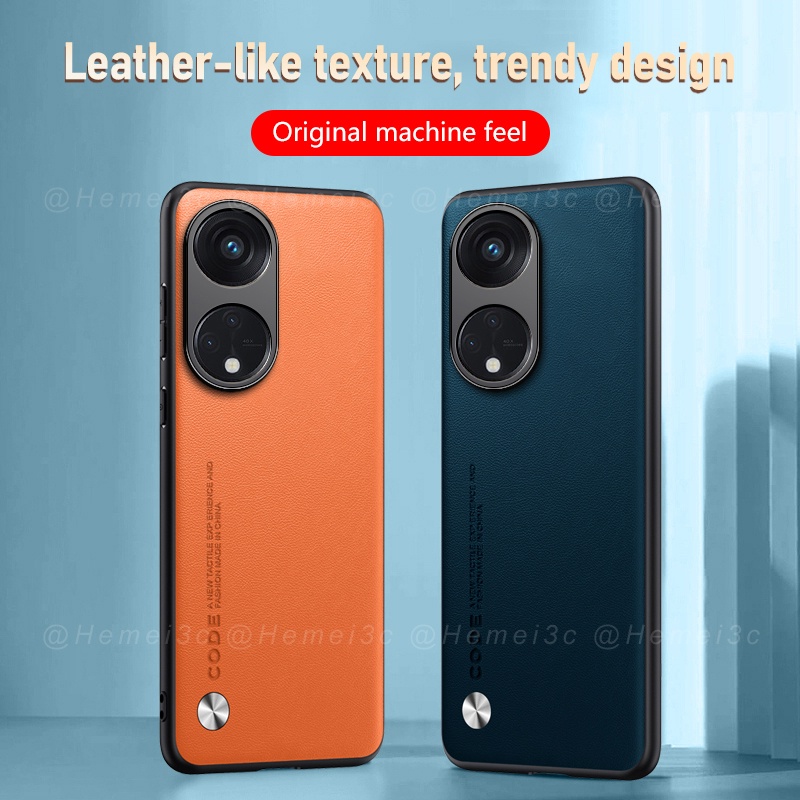 Ốp Điện Thoại PC Cứng + Da PU Thời Trang Sang Trọng Cho OPPO Reno 8 Reno8 T 8T 5G