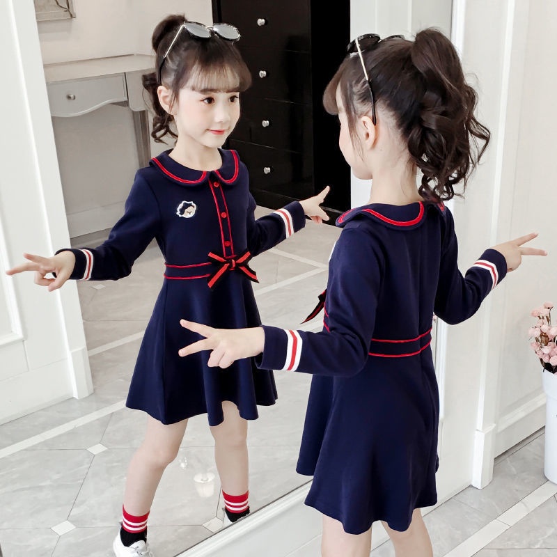 Áo Đầm Công Chúa Dáng Dài Bằng Vải cotton Thời Trang Xuân Thu 2023 Mới Cho Bé Gái