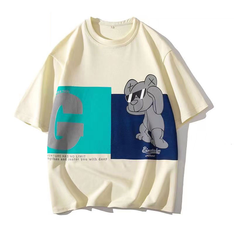 Áo Thun Tay Ngắn Cổ Tròn Dáng Rộng In Họa Tiết Thời Trang Mùa Hè Cho Nam