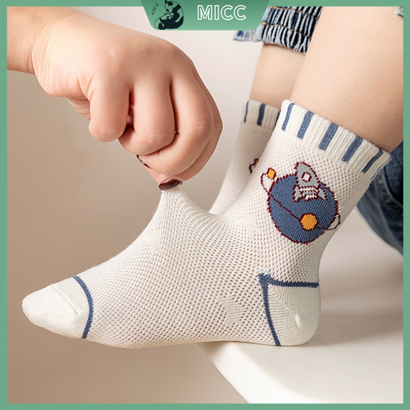 Set 5 Đôi Vớ Thoáng Khí Thời Trang Mùa Hè Cho Bé 1-13 Tuổi