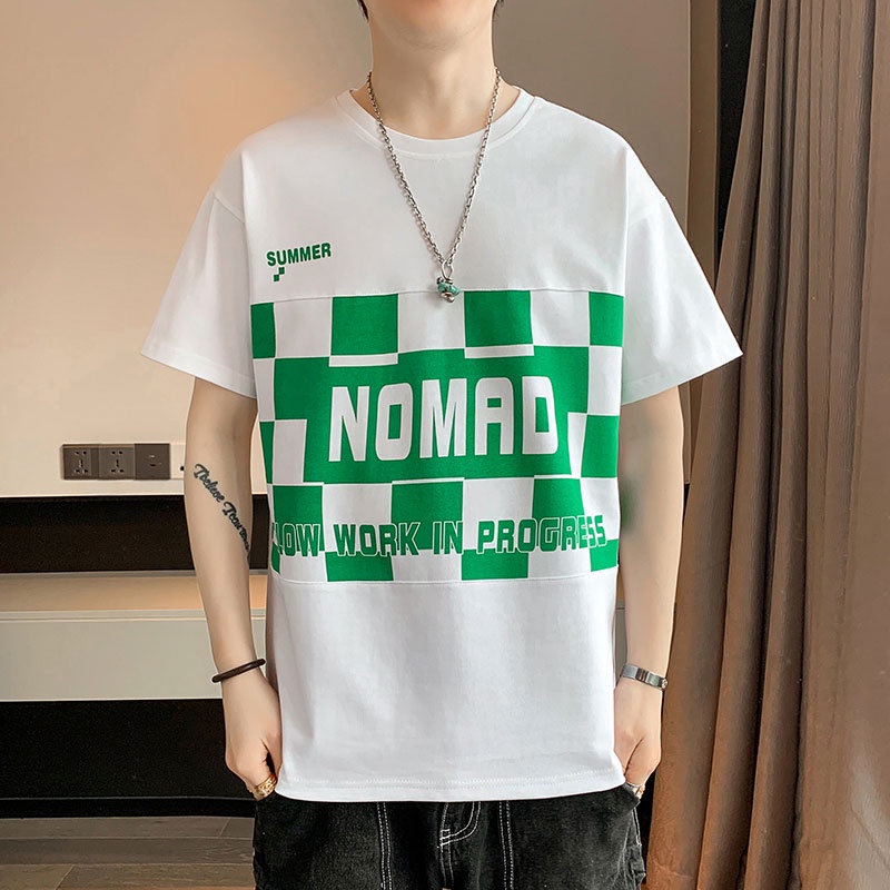 Áo Thun Lụa Lạnh Mỏng Tay Lửng Cổ Tròn Nhanh Khô Thời Trang Mùa Hè Cho Nam