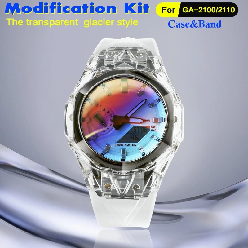 Vỏ Bảo Vệ Trong Suốt Họa Tiết Hình Học Cho Đồng Hồ Casio G-SHOCK GA-2100 / 2110
