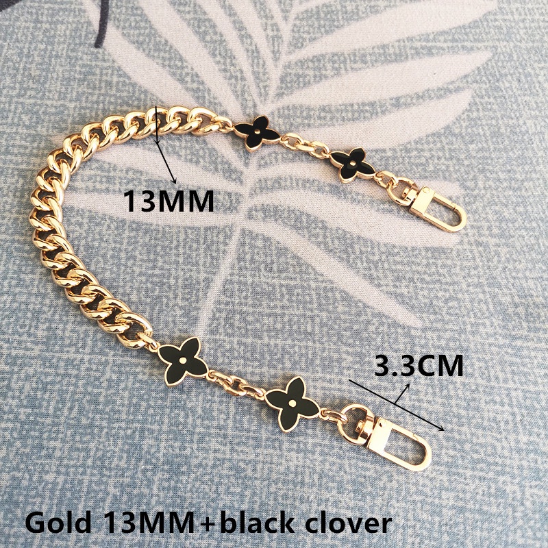 Dây Xích Kim Loại 13MM Hình Trái Tim Màu Vàng Kim Dùng Trang Trí Túi Xách Thời Trang