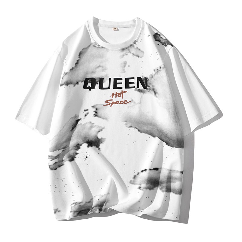 Áo Thun Tay Ngắn Cổ Tròn Dáng Rộng In Họa Tiết Thời Trang Cho Nam