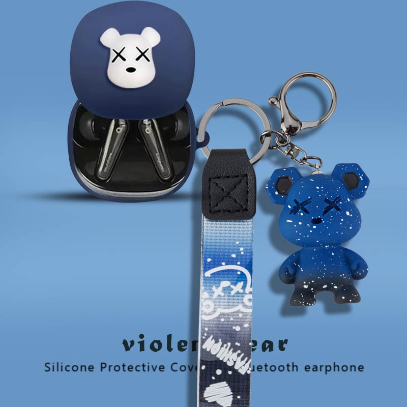 Anker Soundcore Liberty 4 Case Cartoon Sanrio Keychain Pendant Plush Briar Soundcore Liberty 4 Silicone Soft Case Protective Case Creative Spider-Man Violent Bear Pendant Anker Soundcore Liberty 4 Cover Soft Case Protective Case