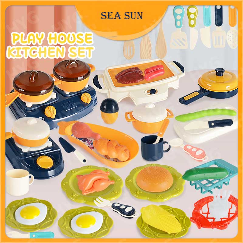 Bộ đồ chơi nấu ăn nhà bếp SEA SUN TOYS 30 món sáng tạo cho bé