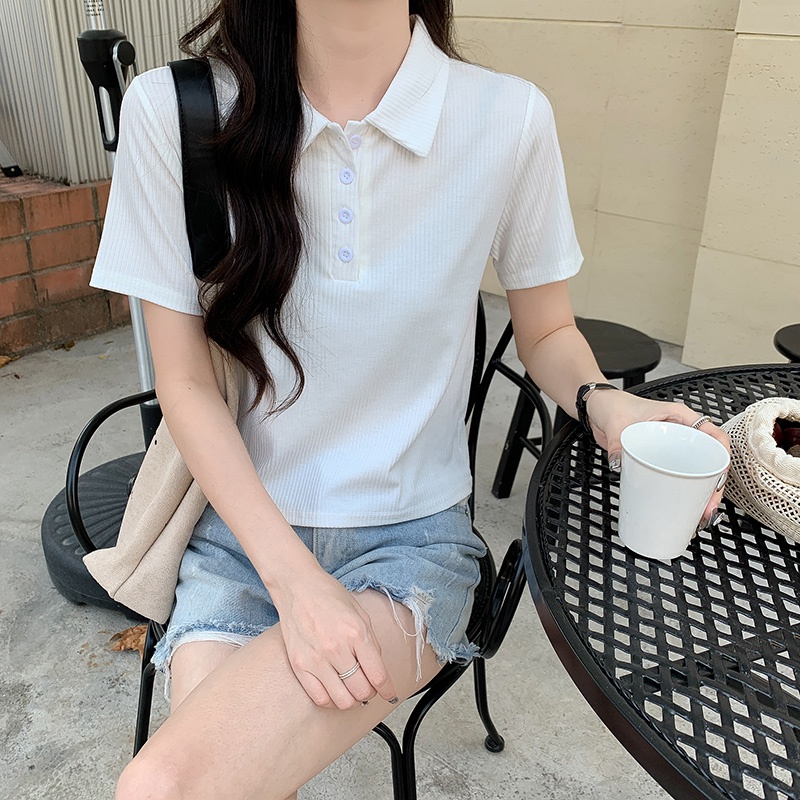 NRVP Áo Thun Tay Ngắn Dáng Ôm In Họa Tiết Độc Đáo Thời Trang Đường Phố Hàn Quốc Cho Nữ