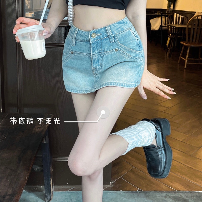 Chân váy denim JSC mini lưng cao phong cách cổ điển Mỹ thời trang mùa hè dành cho nữ