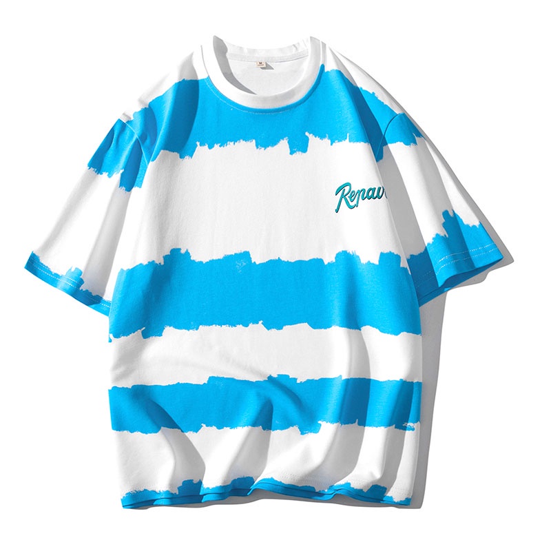 Áo Thun Nam Ngắn Tay Dáng Rộng In Hình Cá Tính Hợp Mùa Hè