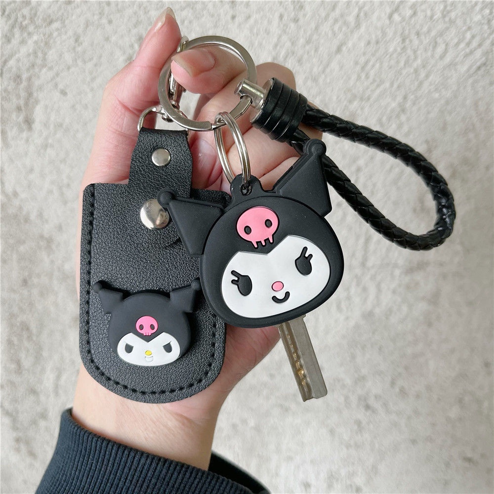 Túi Đựng Thẻ / Chìa Khóa Xe Hơi / Xe Máy Hình Chữ Nhật Họa Tiết Kuromi Cinnamon Melody Nhỏ Giọt Nước Dễ Thương
