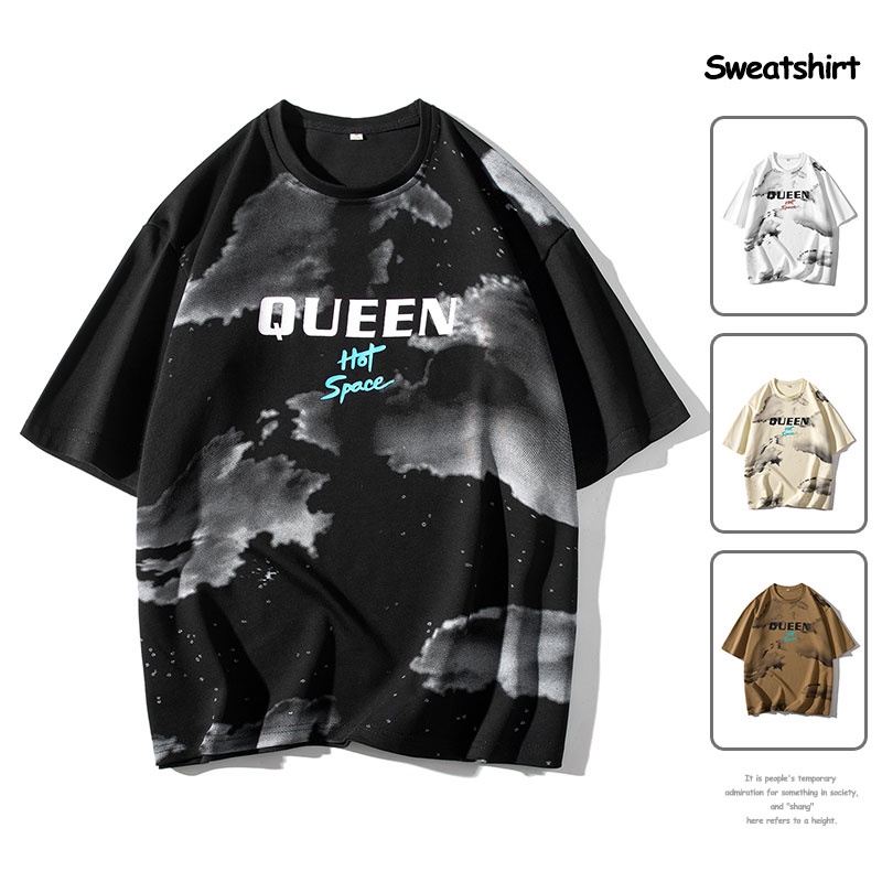 Áo Thun Tay Ngắn Cổ Tròn Dáng Rộng In Họa Tiết Thời Trang Cho Nam