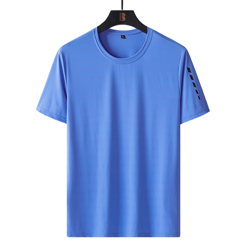 Áo Thun Tay Ngắn Cổ Tròn Dáng Rộng Thoáng Khí Nhanh Khô Thời Trang Mùa Hè Cho Nam