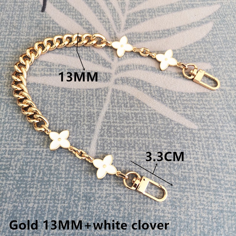 Dây Xích Kim Loại 13MM Hình Trái Tim Màu Vàng Kim Dùng Trang Trí Túi Xách Thời Trang