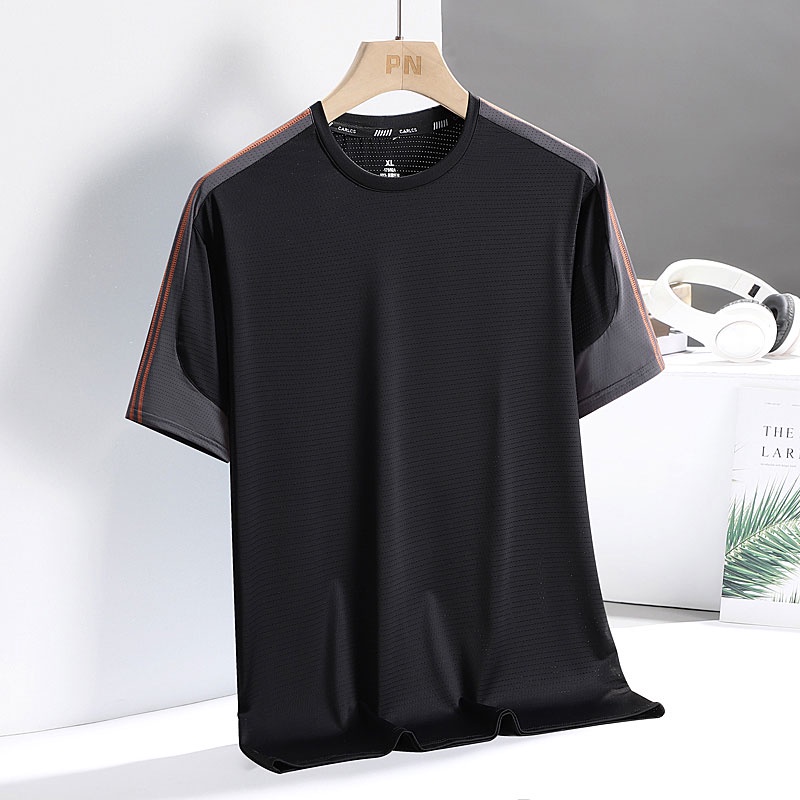 Áo Thun Tay Ngắn Dáng Rộng Thoáng Khí Nhanh Khô Thời Trang Mùa Hè Cho Nam