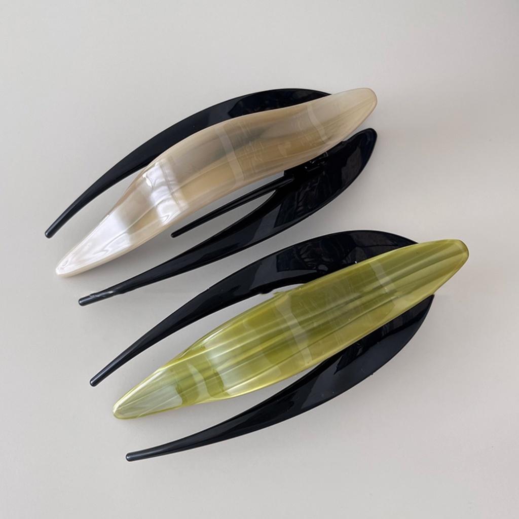 Kẹp Tóc Đuôi Ngựa Cỡ Lớn Màu Trơn Phong Cách Hàn Quốc Đơn Giản