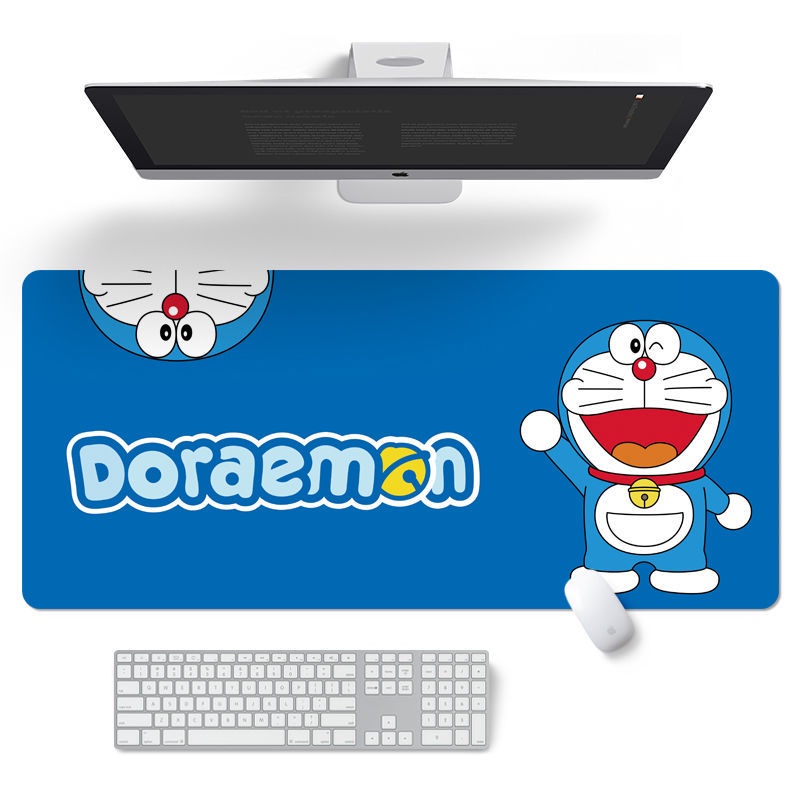 Tấm Lót Chuột Máy Tính Dày Dặn In Hình Doraemon Tinkerbell Dễ Thương