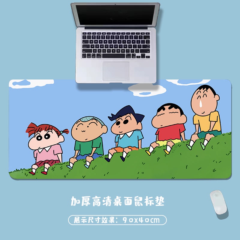 Tấm Lót Chuột Và Bàn Phím Cỡ Lớn Dày Dặn In Hoạt Hình Cậu Bé Bút Chì Shin-Chan Dễ Thương