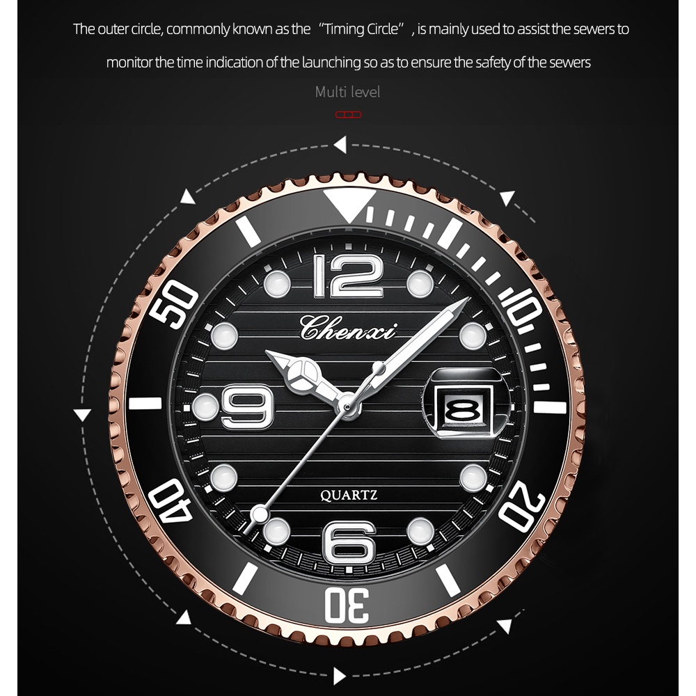 Đồng Hồ Đeo Tay Chexi Chống Thấm Nước Kiểu Dáng Đơn Giản Sang Trọng Dành Cho Nam