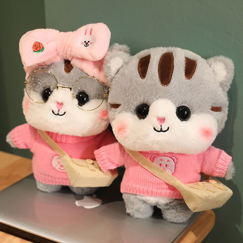 Mèo Nhồi Bông Dễ Thương Làm Quà Tặng Cho Bé