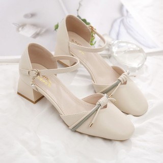 Hàng mới về mới giày sandal cao gót mũi vuông thời trang mùa hè 2023 phong cách mới cho nữ