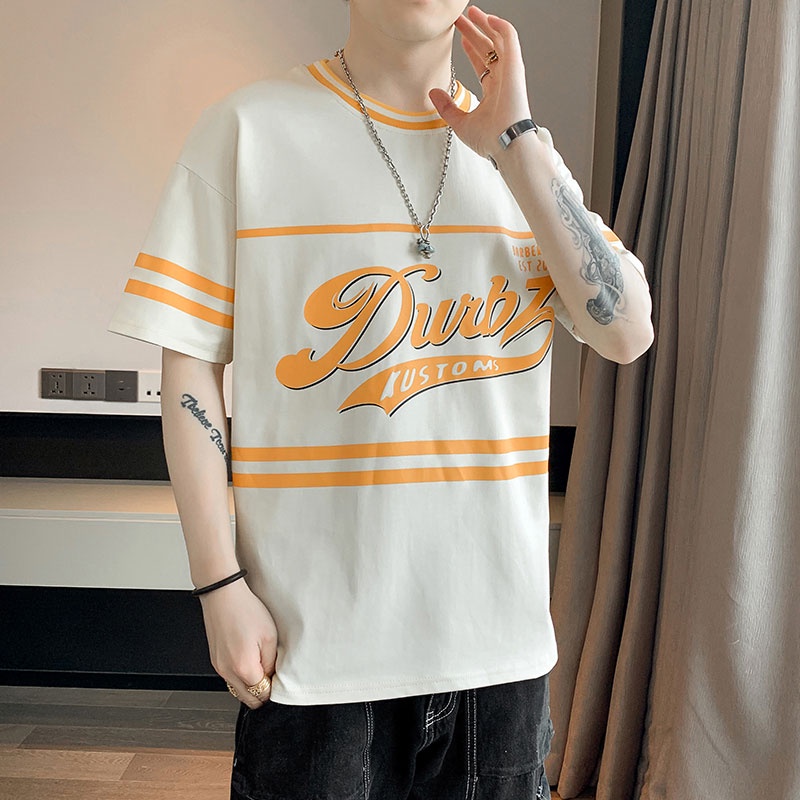 Áo Thun Tay Ngắn Cổ Tròn Chất Liệu Lụa Lạnh Mỏng Nhanh Khô Thời Trang Mùa Hè Cho Nam