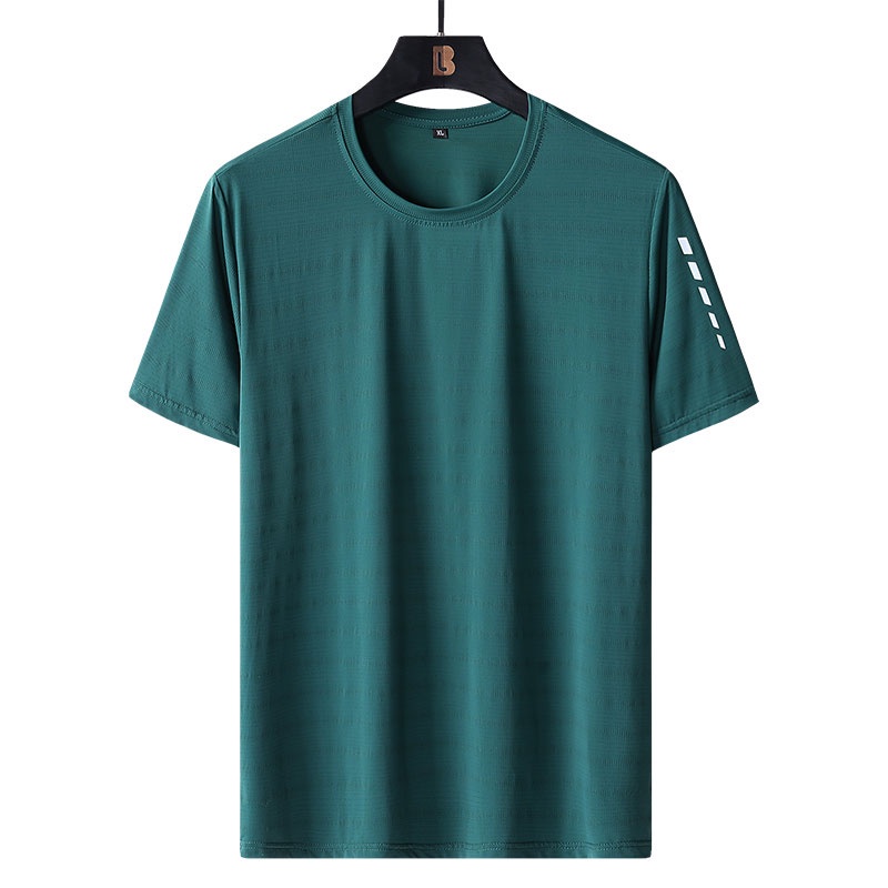 Áo Thun Tay Ngắn Cổ Tròn Dáng Rộng Thoáng Khí Nhanh Khô Thời Trang Mùa Hè Cho Nam