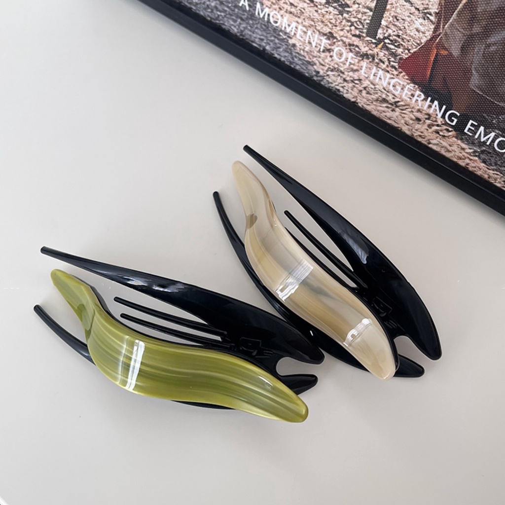 Kẹp Tóc Đuôi Ngựa Cỡ Lớn Màu Trơn Phong Cách Hàn Quốc Đơn Giản