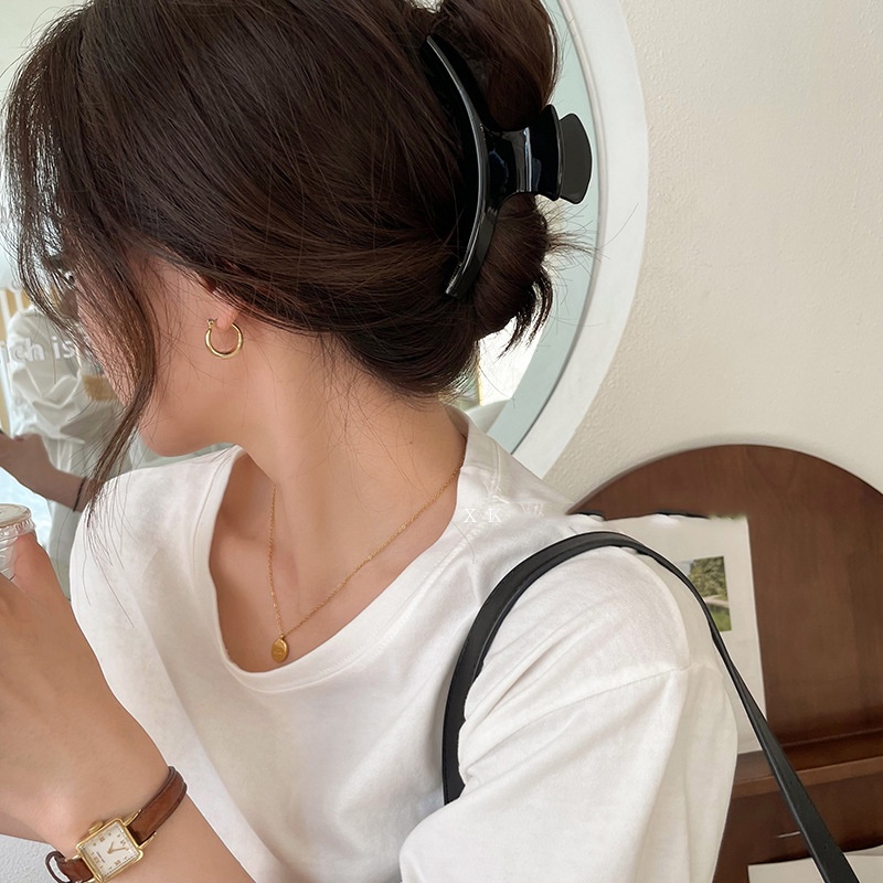 Kẹp Tóc Cong In Họa Tiết Da Báo Phong Cách retro Pháp Cao Cấp Dành Cho Nữ