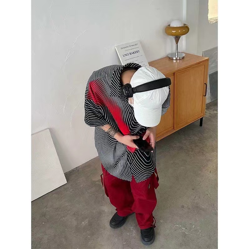 Áo Sơ Mi Nhuộm Màu Dáng Rộng Phong Cách Đường Phố Hàn Quốc Thời Trang Mùa Hè Cho Nam Và Nữ