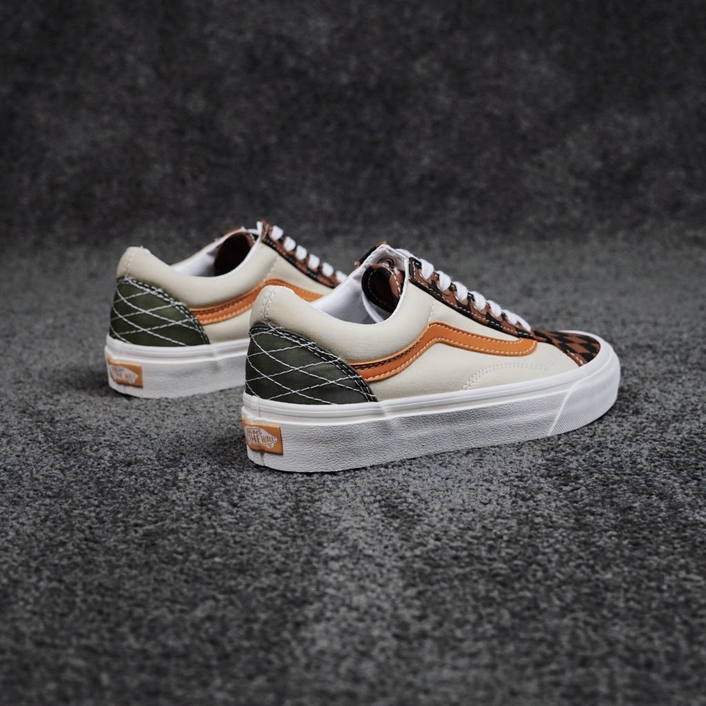 Giày Thể Thao canvas Cổ Thấp In Họa Tiết Vans Old Skool brown Board-2189