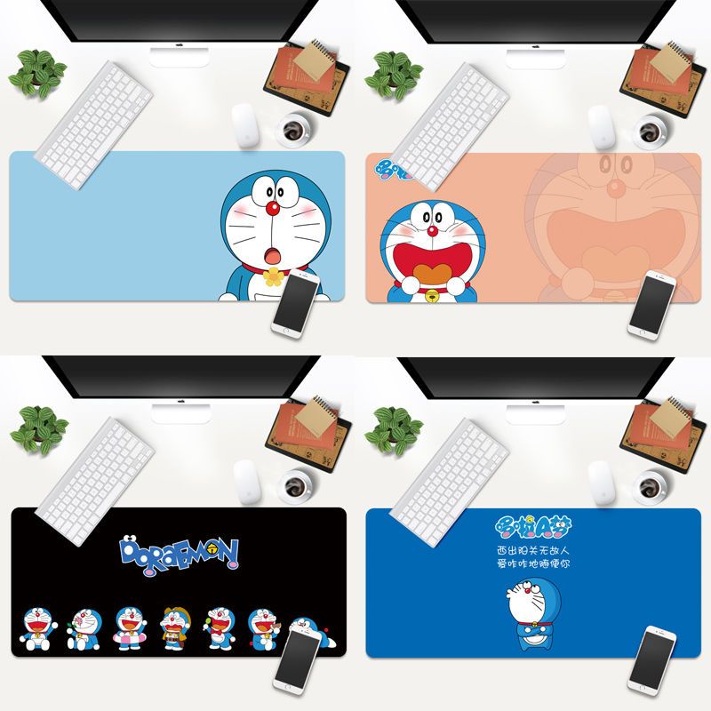 Tấm Lót Chuột Máy Tính Dày Dặn In Hình Doraemon Tinkerbell Dễ Thương