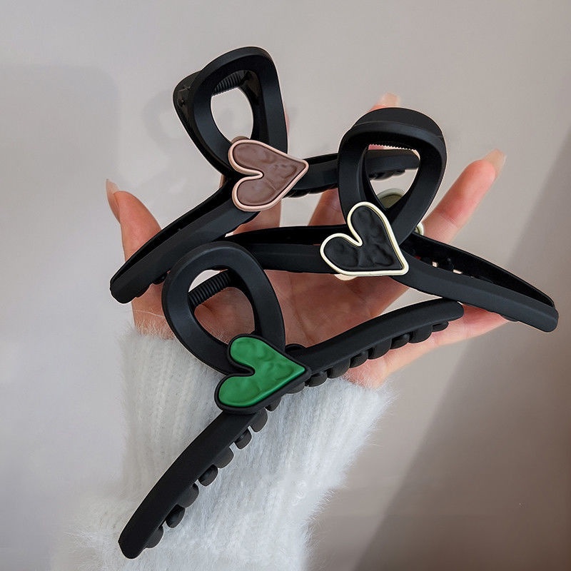 Kẹp Tóc Màu Nhám Hình Trái Tim Đơn Giản Và Cao Cấp Dòng Mori Cổ Tích Đẹp Mắt Cho Nữ