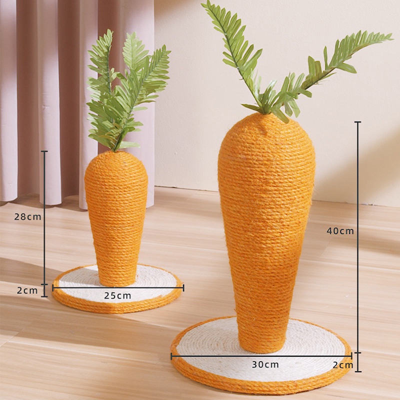 Trụ cào móng dành cho mèo hình cà rốt siêu siêu đáng yêu, cây cào móng cho mèo size to, đồ chơi cho thú cưng