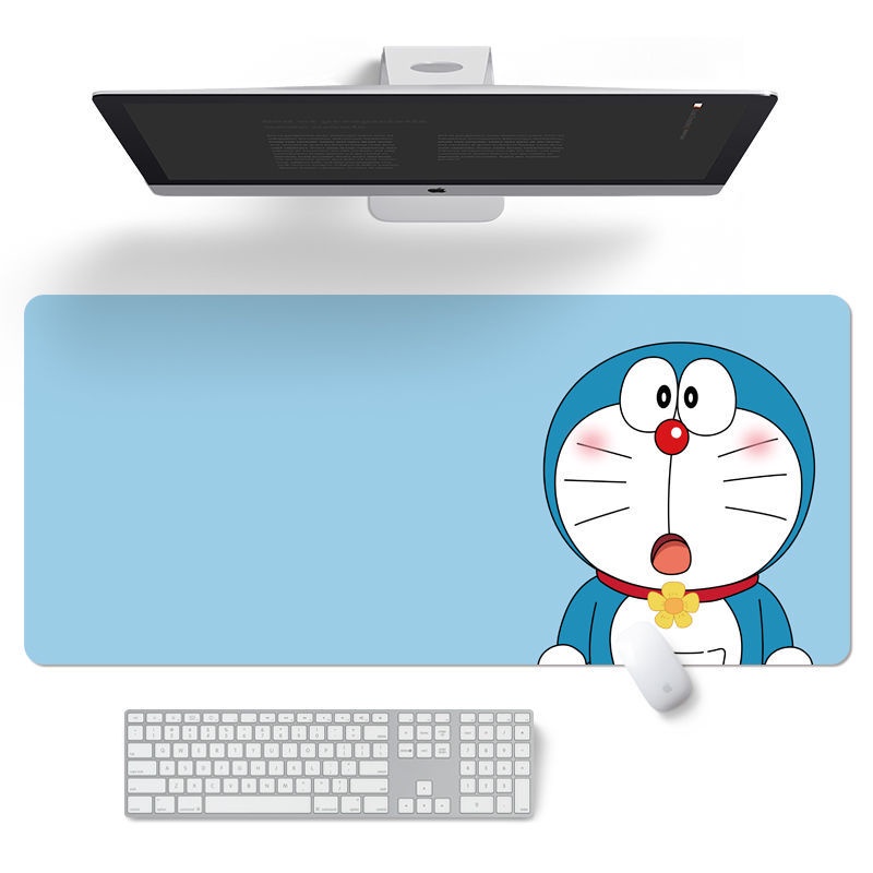 Tấm Lót Chuột Máy Tính Dày Dặn In Hình Doraemon Tinkerbell Dễ Thương