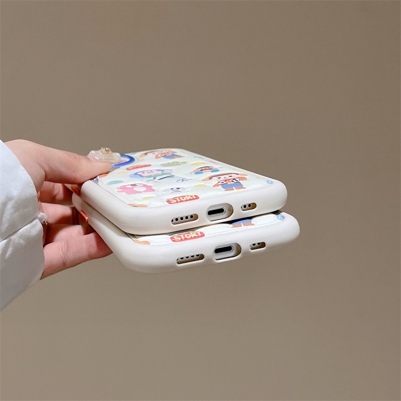 Ốp Điện Thoại Da PU Họa Tiết Hoạt Hình Cho iPhone 14 14 Pro max 13 Pro max